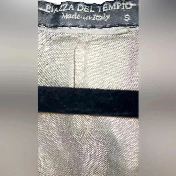 Piazza del tempio summer  lightweight casual linen mini short sleeve dress S - Picture 3 of 4